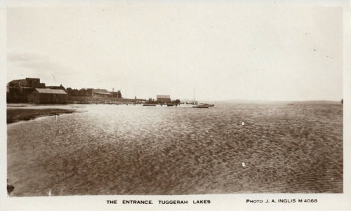 The Entrance Postcard Tuggerah Lakes Photo JA Inlgis M4068 (1923)-min